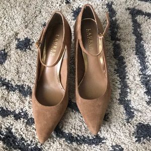Suede Camel Pumps